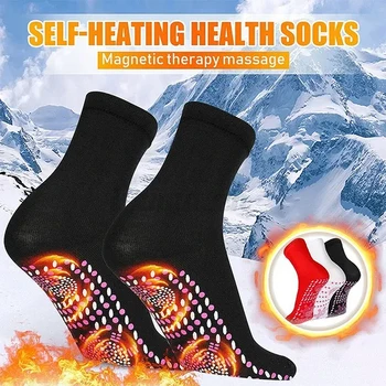 2 buc Unisex Cald Iarna Auto-Încălzire Sănătate Șosete Ameliorarea Durerii în aer liber, Anti-Rece Terapia Magnetică, Termică Ciorapi pentru Bărbați/Femei