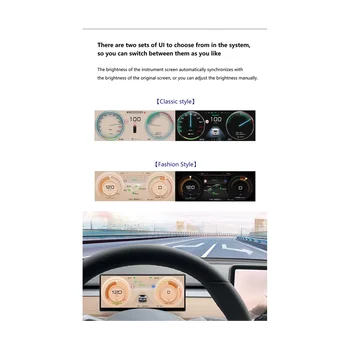 9In HD Touchscreen HUD pentru Tesla Model 3 Model Y 2017-2023 Carplay, Android AUTO Bluetooth WiFi(pentru AMD Ryzen+Intel Atom)