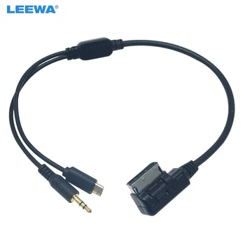 LEEWA Car Audio Muzica AMI/MDI Interfata 3.5 mm de sex Masculin Micro USB Cablu AUX Pentru Mercedes Benz Fir Adaptor de #CA6258