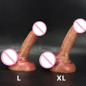 Realist Vibratoare jucarii Sexuale Pentru Femei Silicon cu ventuza Anal Plug Moale Falus Sex Instrumente pentru Femei pentru Adulti 18 Sex Joc